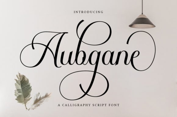 Aubgane: A Romantic Script Font for Modern Design
