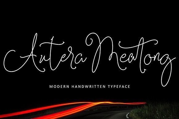 Autera Meatong: Elegant Script Typography for Modern Design