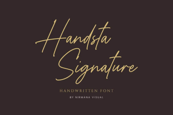 Handsta Signature: A Script Font for Elegant Branding