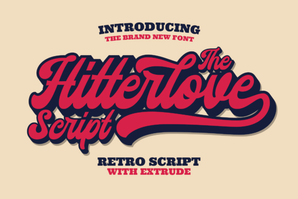 Hitterlove: A Bold Retro Script for Modern Design