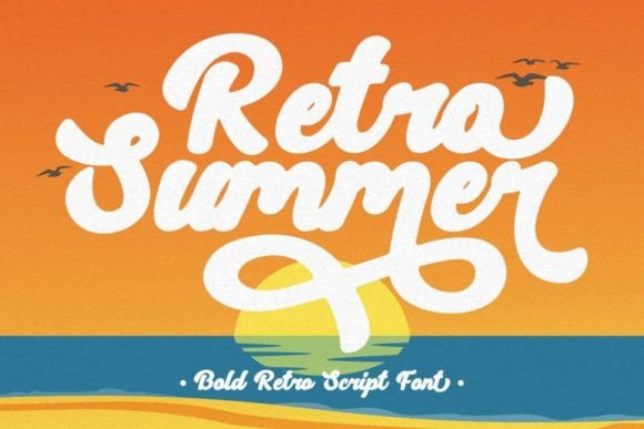 Retro Summer: Bold Script for Vintage Luxury