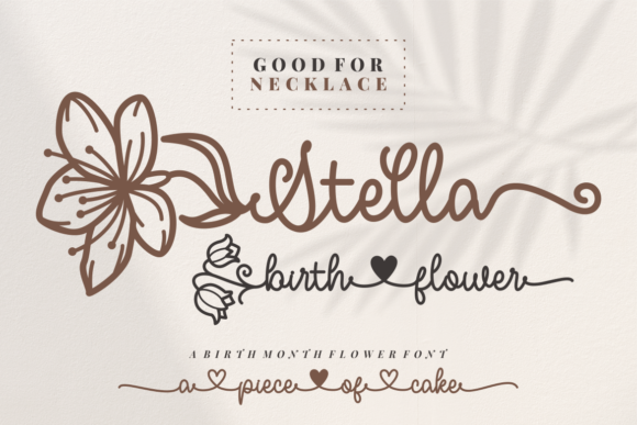 Stella Birth Flower: Vintage Script for Modern Design