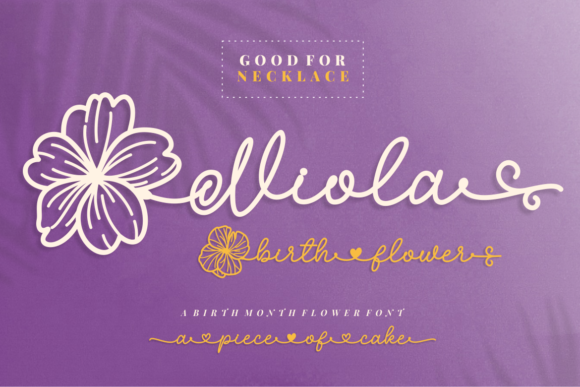 Viola Birth Flower: A Script Font for Elegant Design
